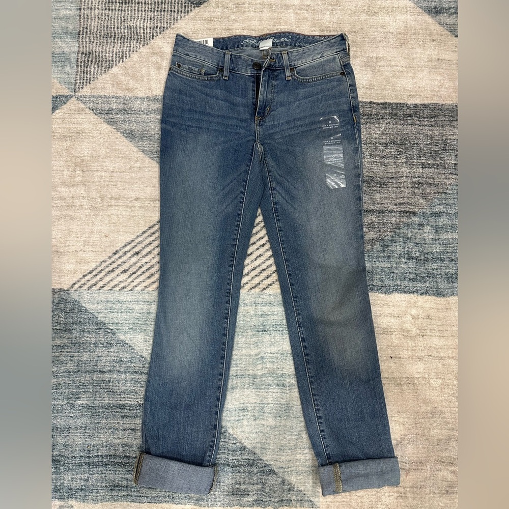 Eddie Bauer women’s truly straight jeans size 0